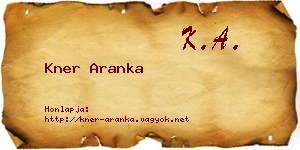 Kner Aranka névjegykártya