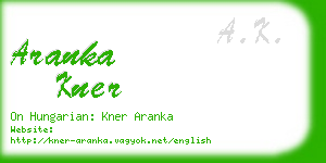 aranka kner business card